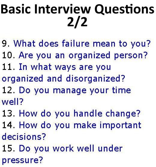 Job Interview - Basic Interview Questions 2/2 Job Interview Answers, Becoming A Millionaire, Job Interview Preparation, Give It Your All, Job Interview Advice, Interview Answers, Interview Advice, Job Advice, Interview Prep