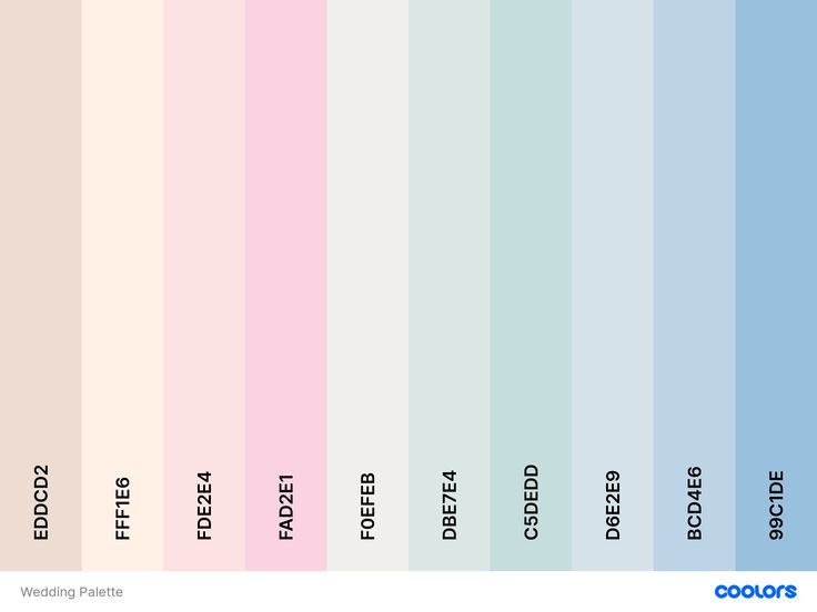 an image of the color scheme for different shades of blue, pink and green with words in