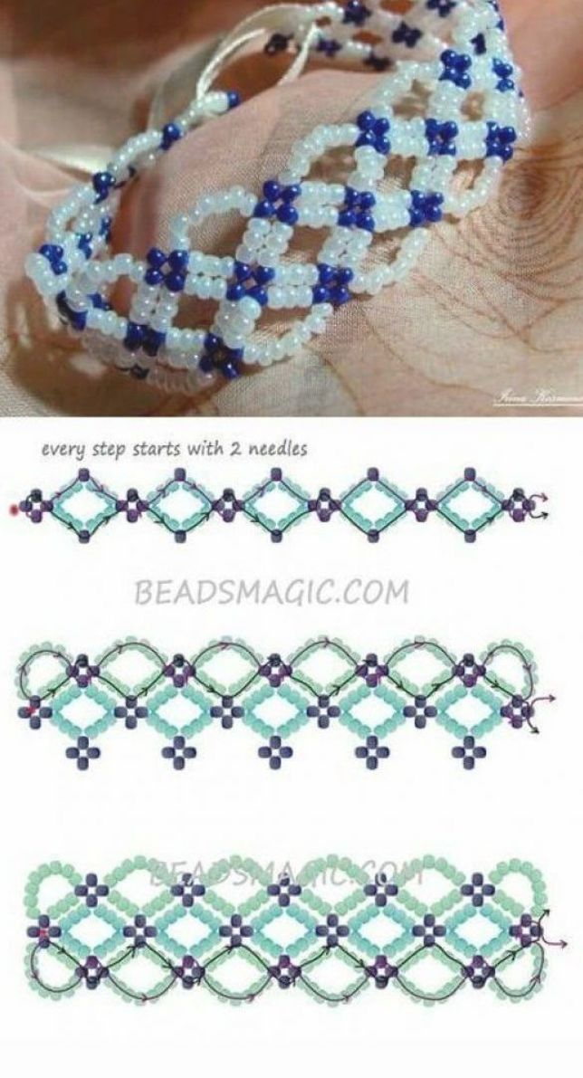 the instructions for how to make beaded bracelets