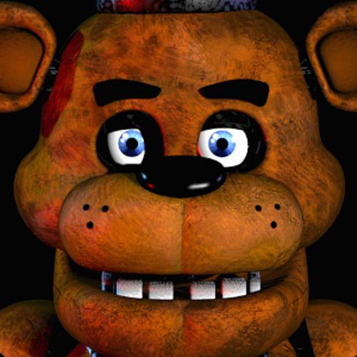 a creepy looking teddy bear with big eyes