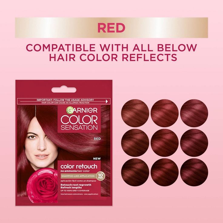 Garnier Color Retouch Hair Color has an ammonia free formula for Roots Retouch and Lengths Refresh in just 10 minutes. Delivers up to 100% grey coverage, 4 weeks of long-lasting color with easy shampoo-like application. Compatible with your red hair dye. Committed to making Garnier a greener beauty. We aspire to create a positive impact by paving the way towards more sustainable beauty. Approved by Cruelty Free International under the Leaping Bunny Program. Always read the hair color instruction Garnier Color Sensation, Red Hair Dye, Sustainable Beauty, Dyed Red Hair, Colour Consultant, Leaping Bunny, Gray Coverage, Permanent Hair Color, Red Hair Color