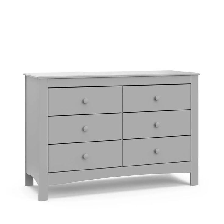 a white dresser with four drawers and two doors on the top, in front of a white background