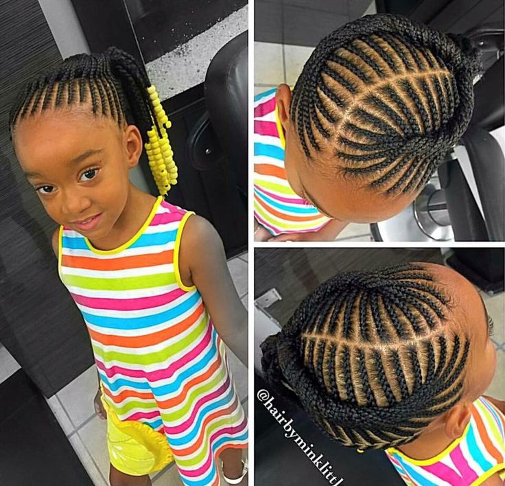 Kids braided ponytail Cornrow Styles For Girls, Braid Styles For Girls, Childrens Hairstyles, Toddler Braids, Cabello Afro Natural, Braided Hairdo, Kid Braid Styles, Lil Girl Hairstyles, Braided Ponytail Hairstyles