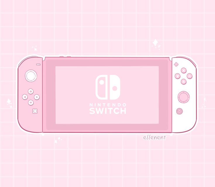 the nintendo switch logo is displayed on a pink background