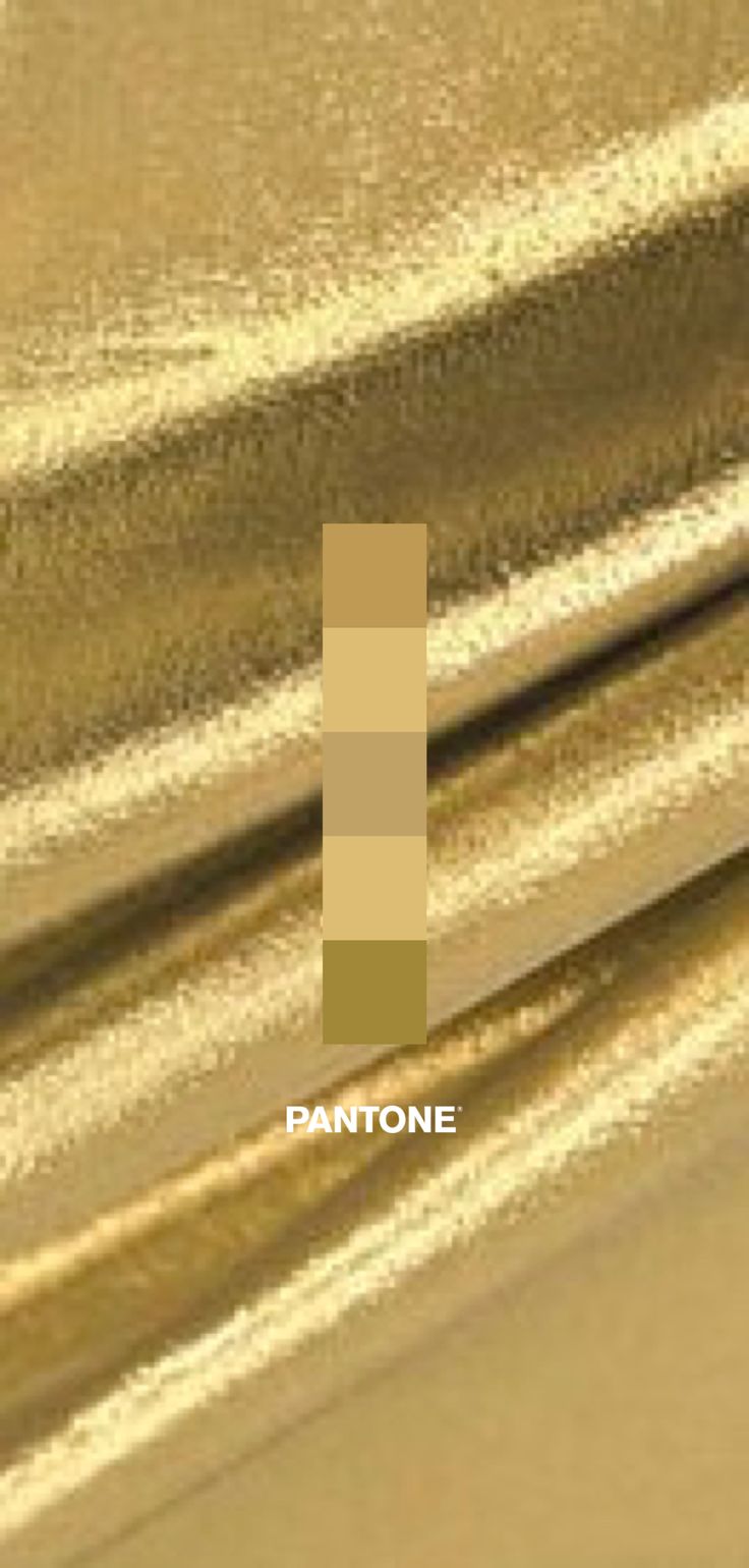 a gold metallic background with the words pantonee in white and brown on it