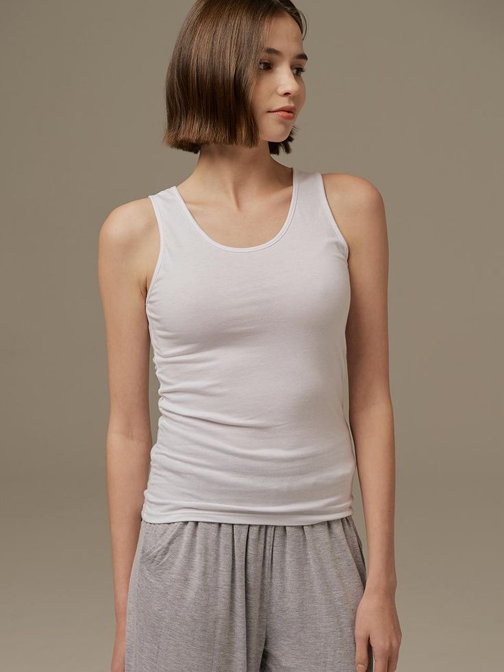 Composition : 95% cotton, 5% polyurethaneCountry of Origin : Republic of Korea Lingerie Sleepwear, Cotton Spandex, Sleeveless Top, Composition, Tank Top, Lingerie, Spandex, Tank Tops, The Originals