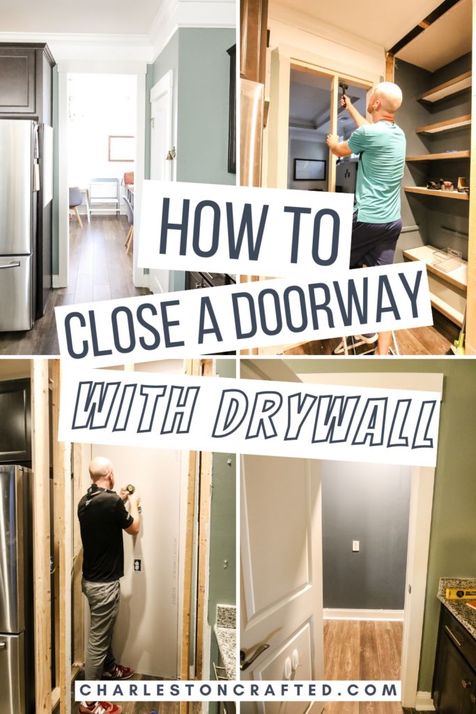 how to close a doorway with drywall in the kitchen and on the dining room