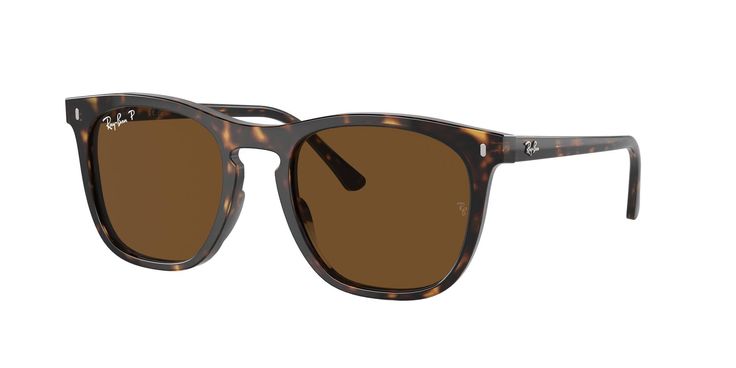 PRICES MAY VARY. FRAME FEATURES: RB2210 sunglasses feature a square, Havana frame with a keyhole bridge, metal front rivets and brown polarized lenses. 100% UV PROTECTION: To protect your eyes from harmful UV rays, these Ray-Ban sunglasses include lenses that are coated with 100% UV protection. CASE & CLEANING CLOTH INCLUDED: Each pair of Ray-Ban sunglasses come with a cleaning cloth and case to clean and protect your sunglasses from scratches and damage. VISIT THE RAY-BAN BRAND SHOP: Click on the Ray-Ban link above the product title to shop the entire Ray-Ban sunglass and eyeglass assortment. Brown Rectangular Sunglasses With Tinted Lenses, Brown Square Frame Sunglasses With Uva Protection, Brown Tinted Rectangular Sunglasses, Brown Rectangular Tinted Sunglasses, Brown Rectangular Polarized Sunglasses, Brown Square Frame Polarized Sunglasses, Brown Square Frame Sunglasses With Polarized Lenses, Brown Rectangular Sunglasses With Mirrored Lenses, Brown Square Frame Sunglasses