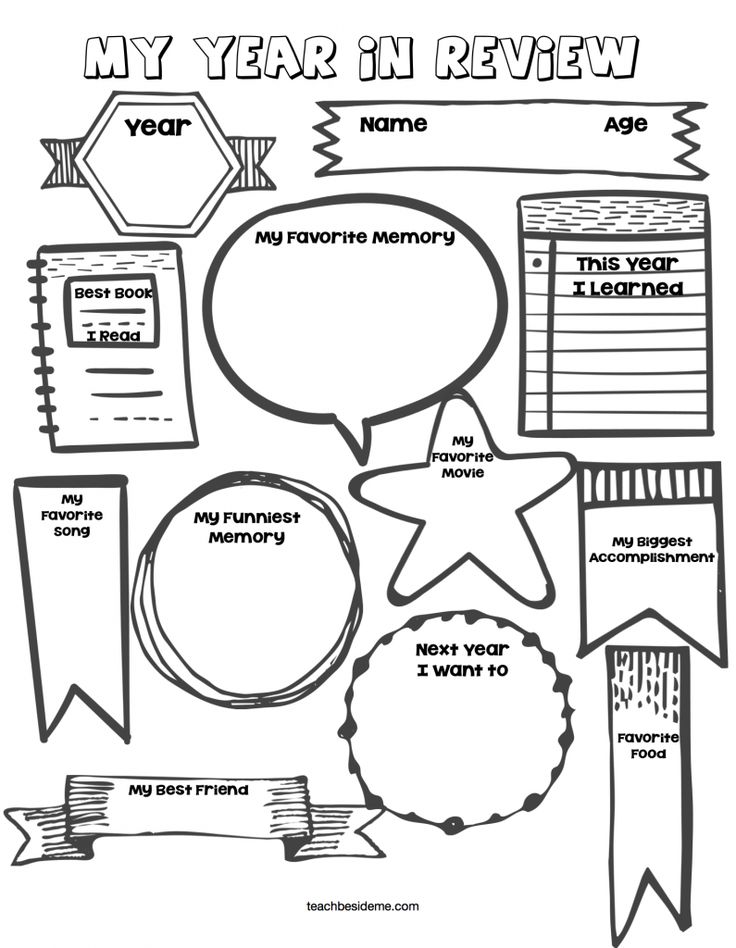 the year in review worksheet for students to practice their writing and spelling skills