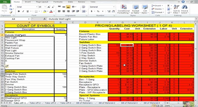 a spreadsheet with numbers and other items in the screen shot, including an image of