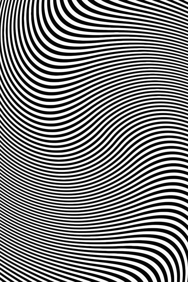 an abstract black and white background with wavy lines in the center, as if it were optical art