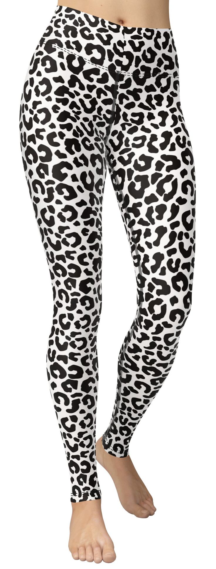 Black & White Leopard Yoga Leggings High Stretch Footless White Bottoms, White Stretch Footless Leggings, Trendy White Sports Leggings, Trendy White Workout Leggings, Fitted White Footless Leggings, Trendy White Tight Leggings, Trendy Fitted White Leggings, Trendy Tight White Leggings, Trendy White Tight Tights