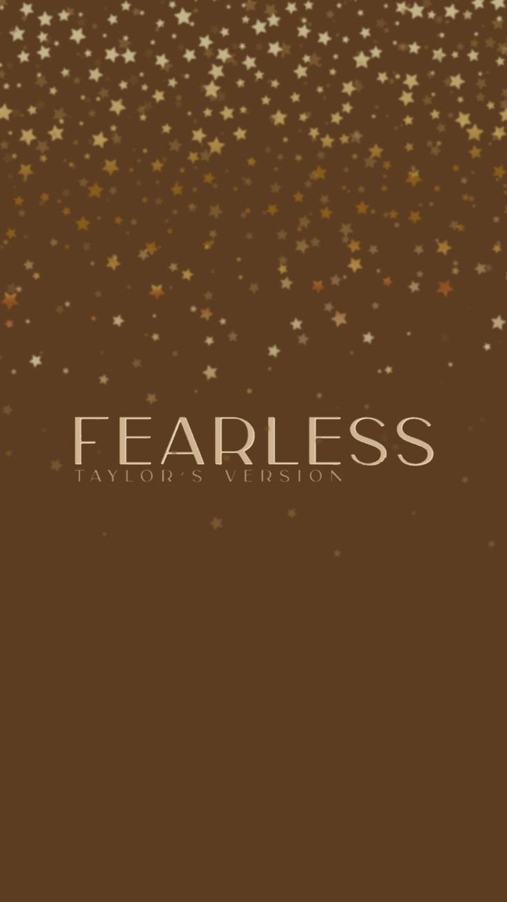 a brown background with gold stars and the words fearless