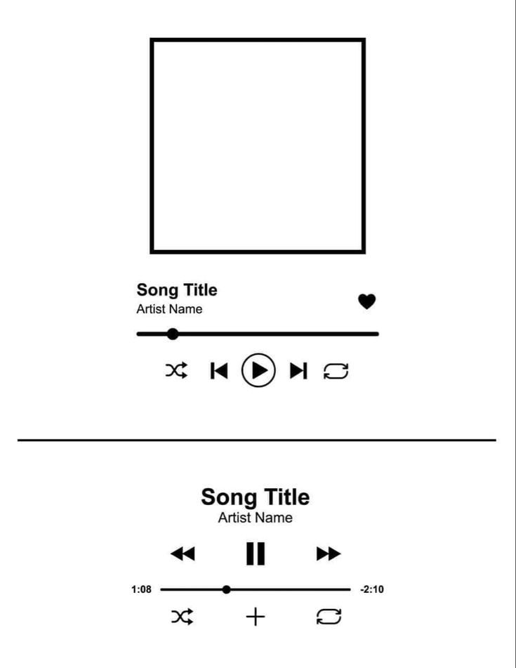 the song title is shown in black and white, with an arrow pointing to it