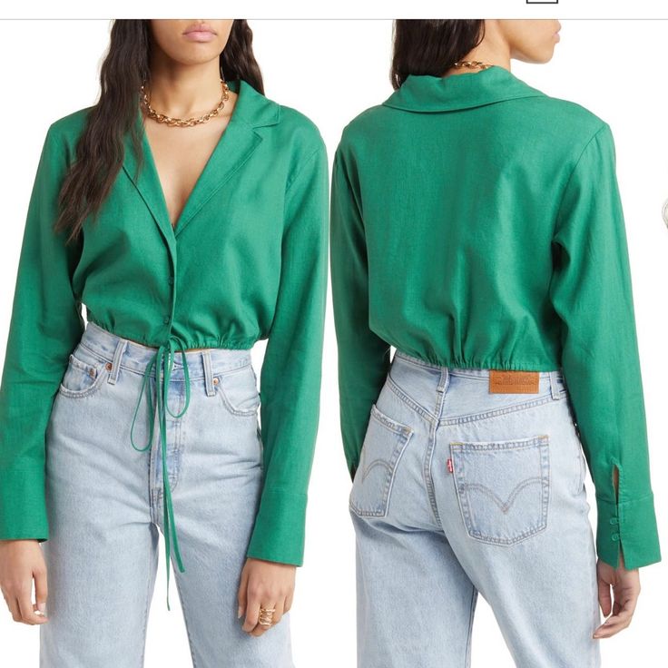 Open Edit Tie Hem Linen Blend Crop Shirt Chic Nordstrom Tops For Spring, Spring Fitted Tops By Nordstrom, Spring Fitted Tops From Nordstrom, Spring Nordstrom Fitted Tops, Nordstrom Casual Workwear Tops, Nordstrom Relaxed Fit Tops For Spring, Spring Nordstrom Relaxed Fit Tops, Nordstrom Long Sleeve Tops For Fall, Nordstrom Long Sleeve Tops For Spring