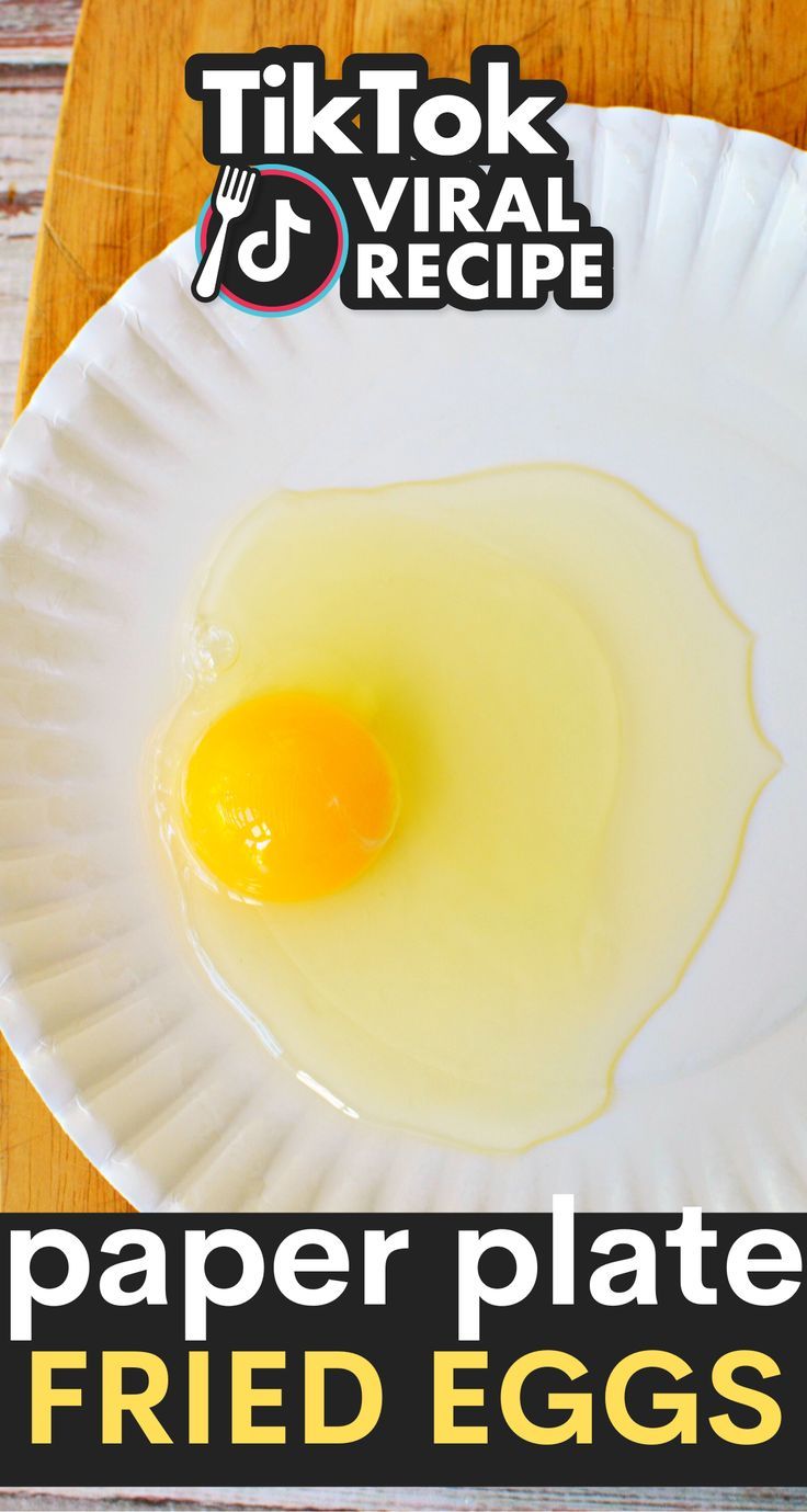 a paper plate with fried eggs on it