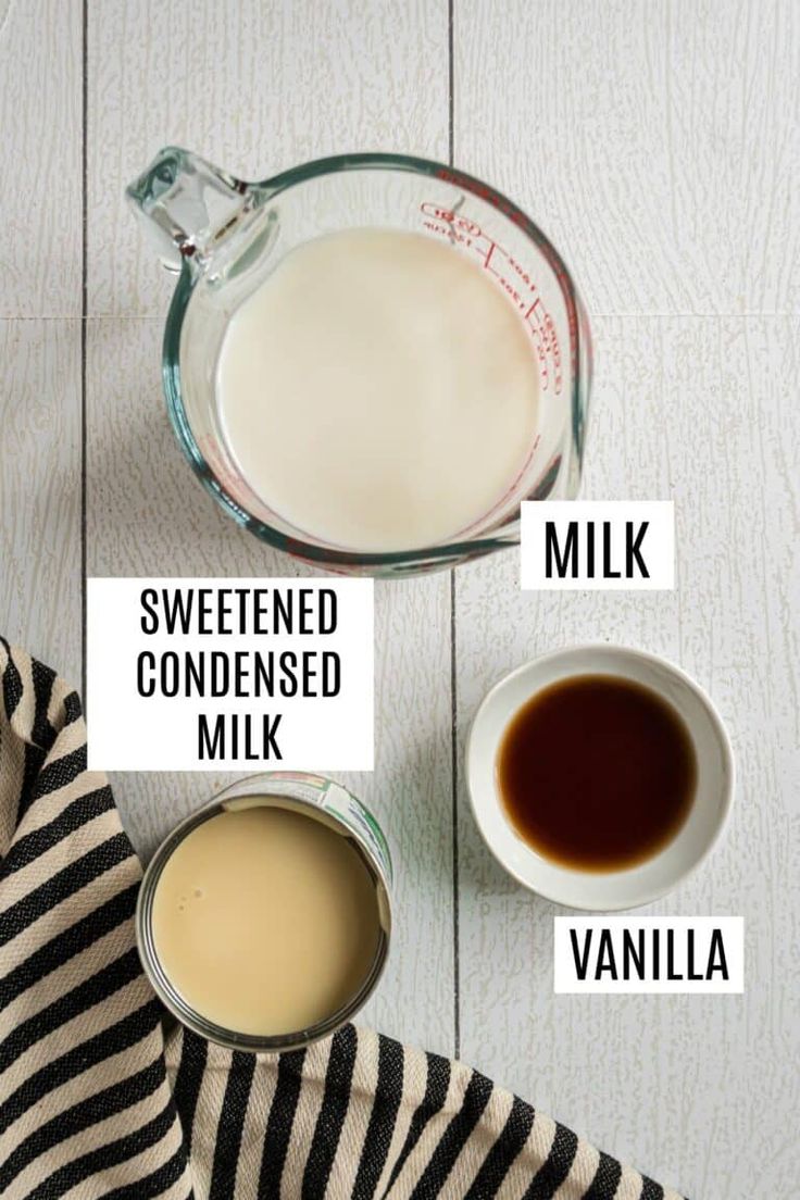 ingredients to make homemade vanilla milk