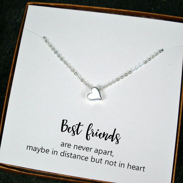 Best Friend Gift - Simple Heart Charm Necklace, Sterling Silver Small Diy Gifts, Unique Gifts For Sister, Sister In Law Gifts, Creative Diy Gifts, Heart Charm Necklace, Diy Gifts For Friends, Sister Jewelry, Friend Jewelry, Best Friend Jewelry