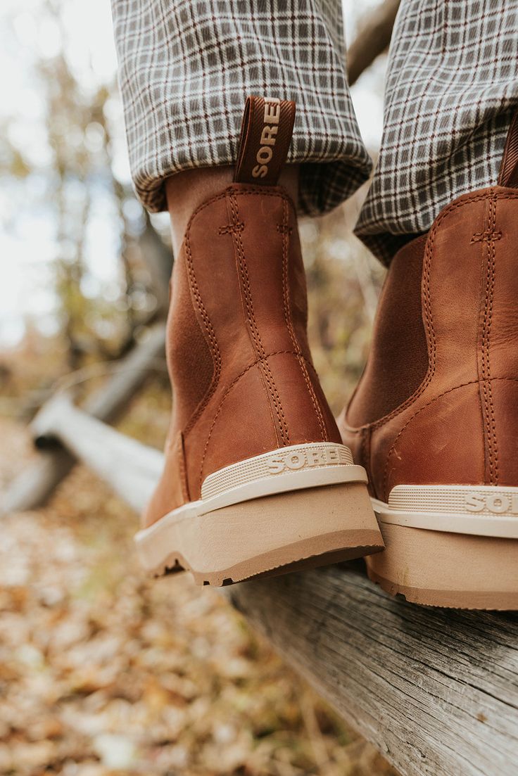 New from SOREL, the Hi-Line Dion boot is a classic silhouette with a modern sense of adventure. The upper features a streamlined fit with a minimal, durable design crafted of waterproof leather or suede, with a footbed you can count on for consistent comfort. It's grounded by a lightweight sole that will see you through it all, season after season. Upper: Available in waterproof suedes and full grain leather uppers. Gore panels on lateral and medial sides. Double pull tabs for ease of entry. Com Womens Lug Sole Boots, Leather Lace Up Boots Sorel, Luxury Leather Footbed Chelsea Boots For Fall, Calfskin Ankle Boots, Luxury Chelsea Boots With Suede Lining For Fall, Womens Grey Chelsea Boots, Steel Toe Winter Boots, Sorel Evie Bootie, Womens Water Proof Boots