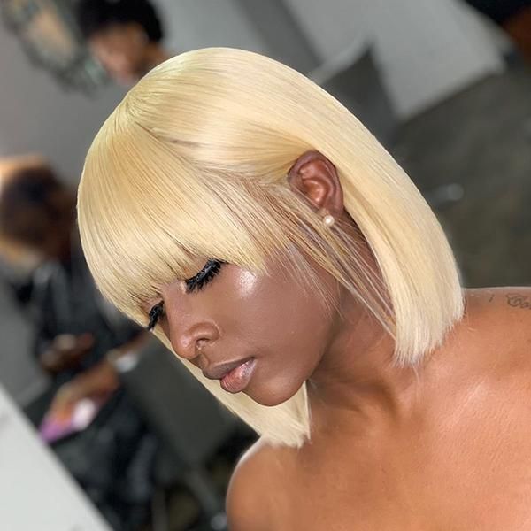 Blond Ombre, Ombre Blond, Blonde Bob Wig, Bob Cut Wigs, Hair Blond, Human Hair Wigs Blonde, Real Hair Wigs, Frontal Hairstyles, Short Bob Wigs