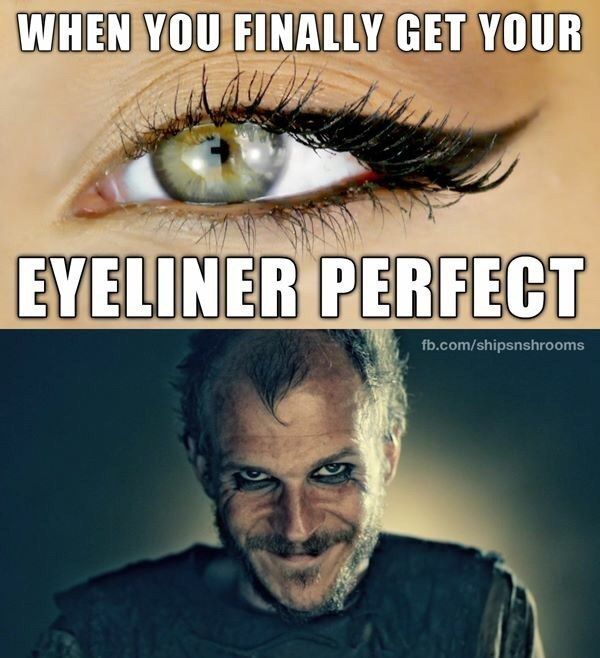 an eye with the caption'when you finally get your eyeliner perfect '