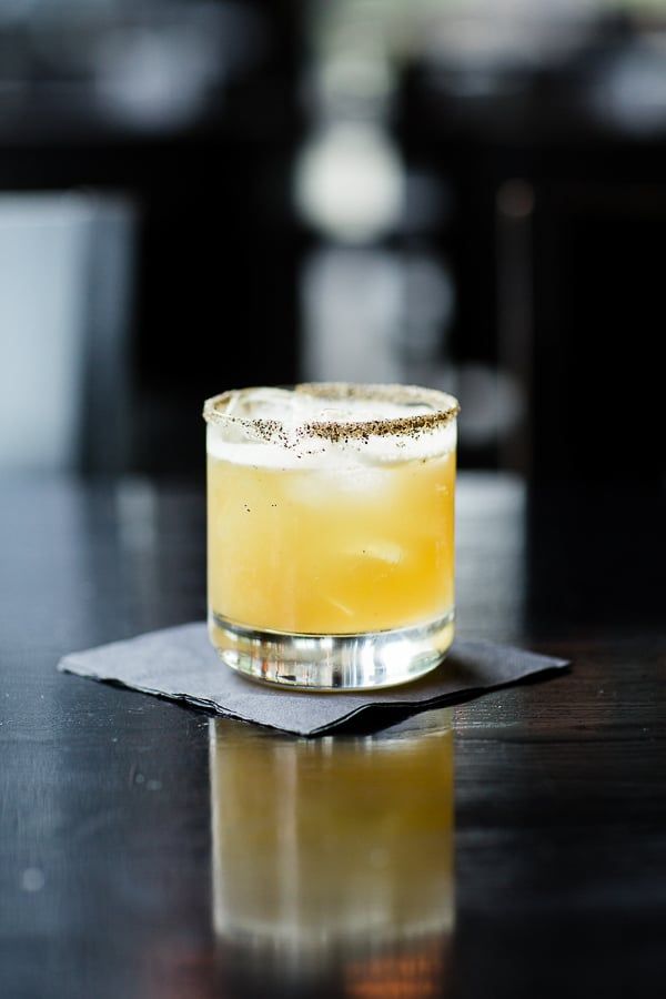 a close up of a drink on a table