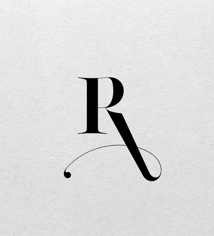 the letter r is made up of two letters and has an elegant, modern design