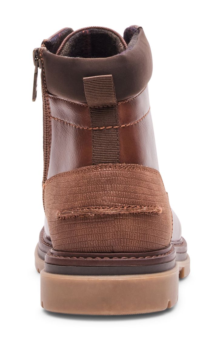 Enjoy the rugged durability of this classic boot constructed with a moc-stitched toe, padded collar and lugged sole. Synthetic upper/textile lining/rubber sole Imported Brown Insulated Boots For Adventure, Outdoor Brown Combat Boots With Goodyear Welt, Brown Combat Boots For Outdoor With Goodyear Welt Construction, Brown Combat Boots With Goodyear Welt For Outdoor, Brown Combat Boots For Outdoor With Goodyear Welt, Brown Waterproof Boots With Reinforced Stitching And Round Toe, Brown Waterproof Boots With Reinforced Stitching, Brown Leather Insulated Combat Boots, Insulated Brown Leather Combat Boots