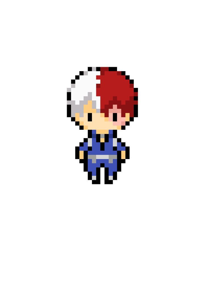 an image of a pixel art character with red hair