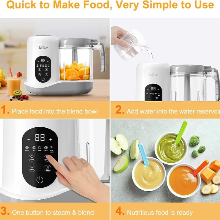 the instructions for how to use an automatic juicer and make food very simple to use