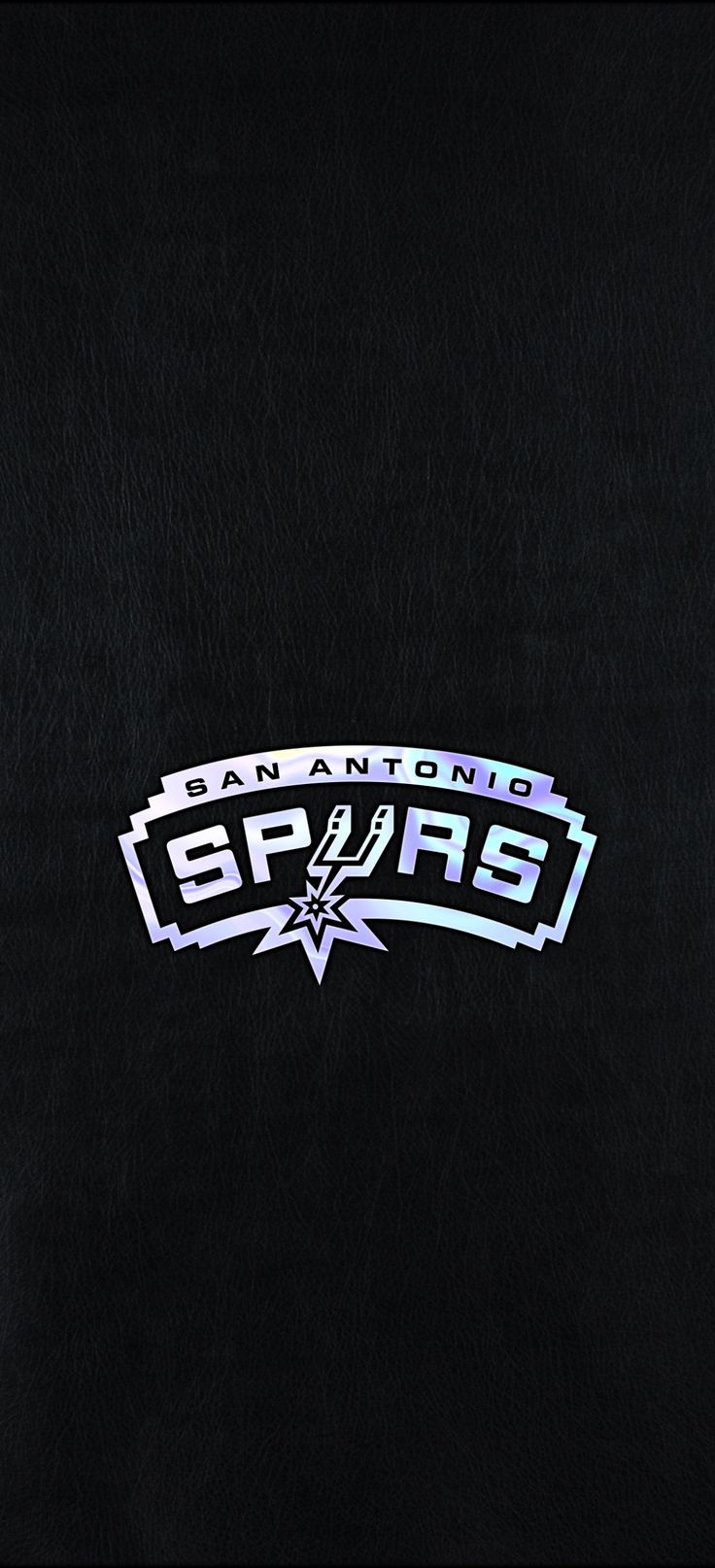 the san antonio spurs logo is shown on a black background