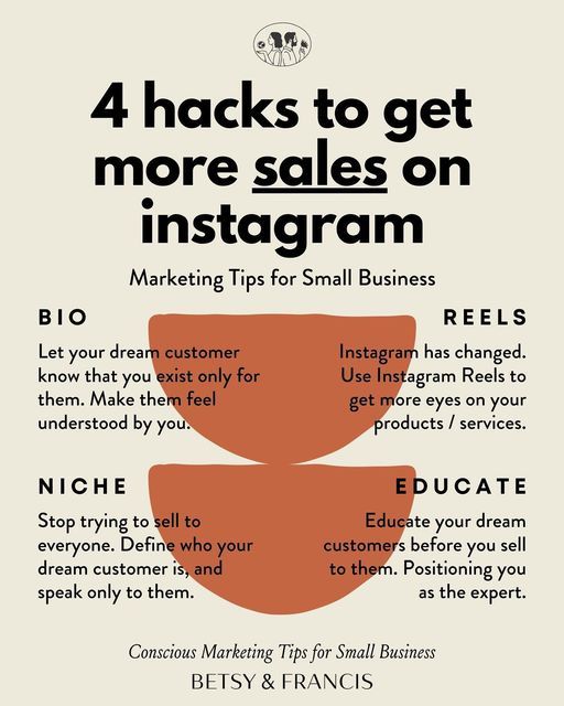 four hacks to get more sales on instagram marketing tips for small business [ infograph ]