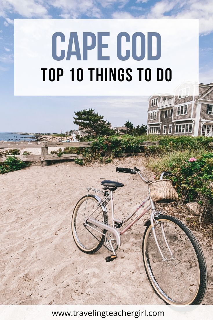 a bike parked on the beach with text overlaying it that reads cape god top 10 things to do