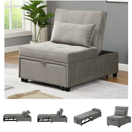 an image of a couch and ottoman in the living room with four different options to choose from