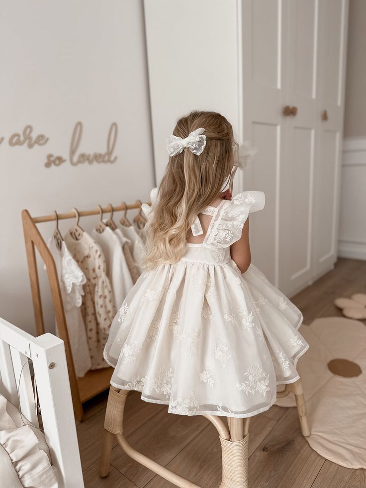 Toddlers In Dresses, Brides Daughter Dress, Toddler Dress For Wedding, Flower Girl Outfits Wedding, One Year Old Flower Girl, Daughter Of Bride Dress, Toddler Wedding Guest Dress, Flower Girl Dresses Ivory, Daughter Dress For Wedding