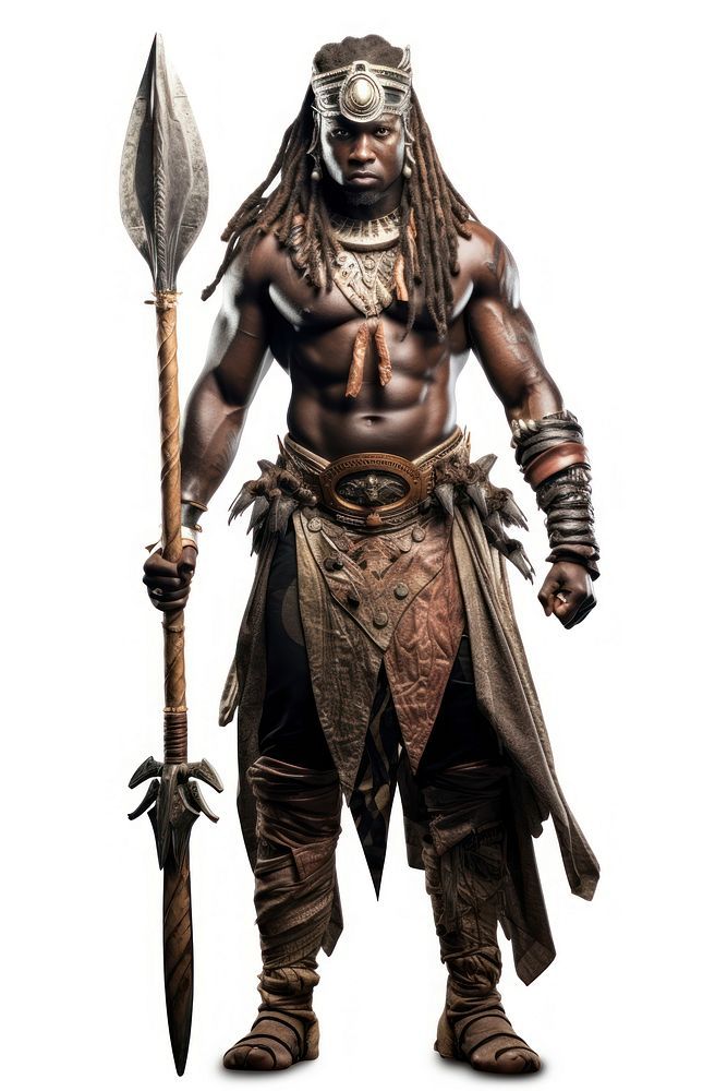 African Warrior Costume, Black Warrior Male, African Armor, People Anime, African Warrior, Zulu Warrior, Editing Material, African Tattoo, Hakeem Olajuwon