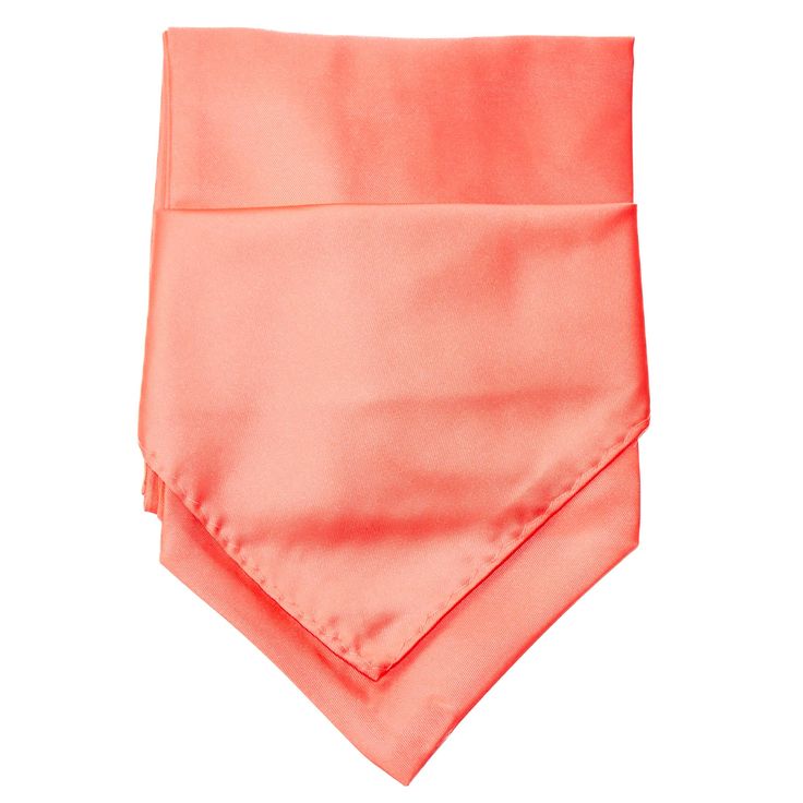 Men's Coral Pink Ascot Mens Ascot, Light Salmon, Formal Accessories, Sophisticated Design, Satin Fabric, Semi Formal, Color Options, Special Occasion, Dry Clean