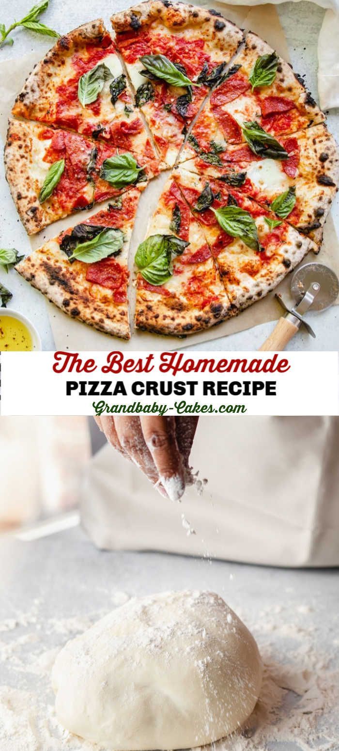 the best homemade pizza crust recipe is made with fresh mozzarella and basil leaves