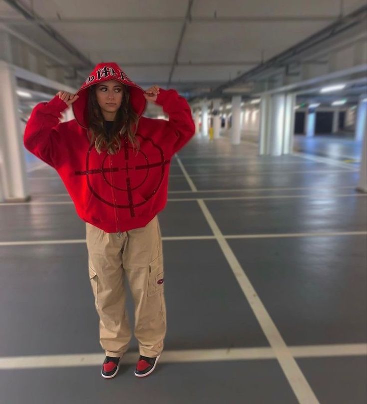 Named Collective Tracksuit Red, Outfit Ideas Named Collective, Named Collective Hoodie Outfit, Named Collective Outfit, Named Collective Tracksuit, Named Collective Hoodie, Red Hoodie Outfit, Bruh Girl Outfits, Y2k Baddie Outfits