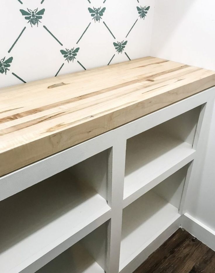 Butcher Block With Open Shelves, Butcher Block Closet Shelves, Pantry Cabinets With Countertop, Diy Pantry Shelves With Counter, Butcher Block Countertops In Pantry, Diy Pantry With Countertop, Pantry Design With Countertop, Rustic Pantry Shelves, Butcher Block In Pantry