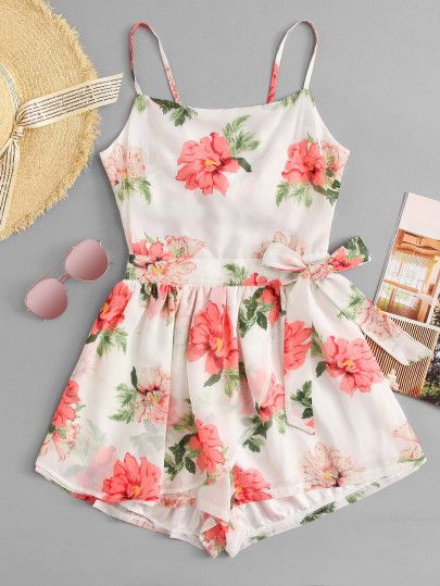 Cami Romper, Floral Cami, Jumpsuit Elegant, Tween Outfits, Out Back, Cute Summer Outfits, Girls Fashion Clothes, Ladies Dress Design, Teen Fashion Outfits