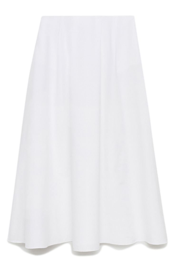 Flowy and flared, this lightweight, cotton-rich skirt will anchor your look with polish. Hidden back-zip closure Side-seam pockets 82% cotton, 15% polyamide, 3% lyocell Machine wash, line dry Made in Turkey Spring Cotton Maxi Skirt For Work, Summer Daywear Cotton Pleated Skirt, Cotton Midi Skirt With Pleated Hem, Summer Cotton Pleated Skirt For Daywear, Cotton Summer Pleated Skirt For Daywear, Cotton Pleated Skirt For Daywear, Cotton Workwear Maxi Skirt With Gathered Detail, Summer Cotton Pleated Skirt For Work, White Cotton A-line Maxi Skirt