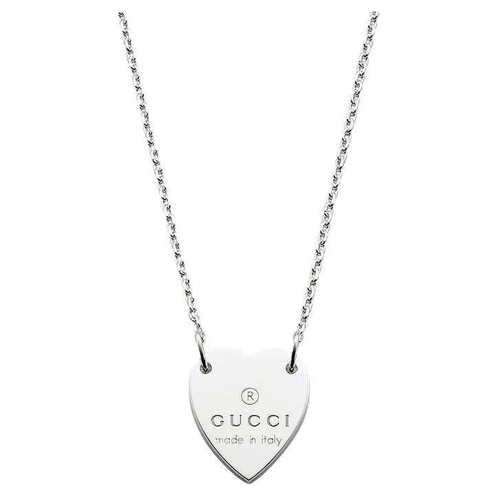 Gucci Engraved Heart Sterling Silver Pendant YBB223512001 Made in Italy with the finest quality 925 sterling silver, the Gucci Heart necklace is an elegant symbol of love. The contemporary design is completed by the Gucci trademark stamped on the heart. This item will arrive beautifully packaged in a unique Gucci presentation box. Gucci Heart Necklace, Elegant Symbol, Birthday List, Love Symbols, Heart Earrings, Sterling Silver Pendant, Heart Necklace, Sterling Silver Pendants, Silver Pendant