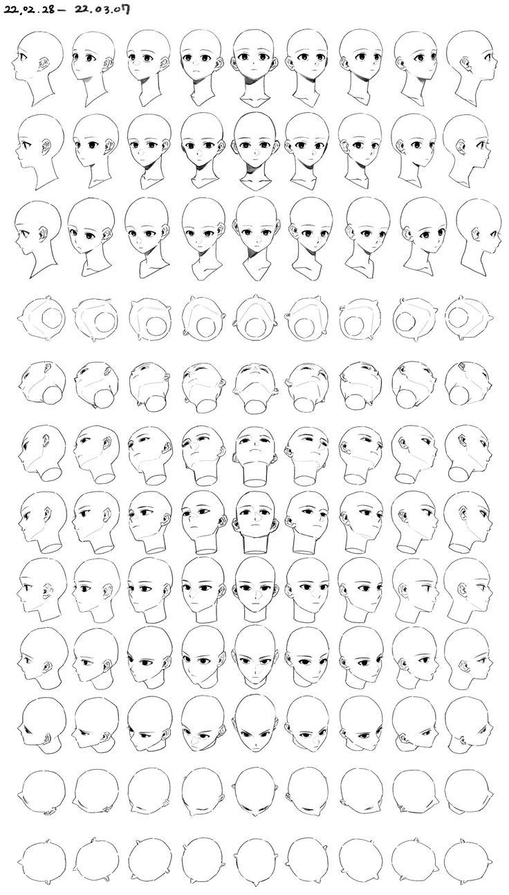 an image of different faces and shapes in black and white, with the same line drawn on