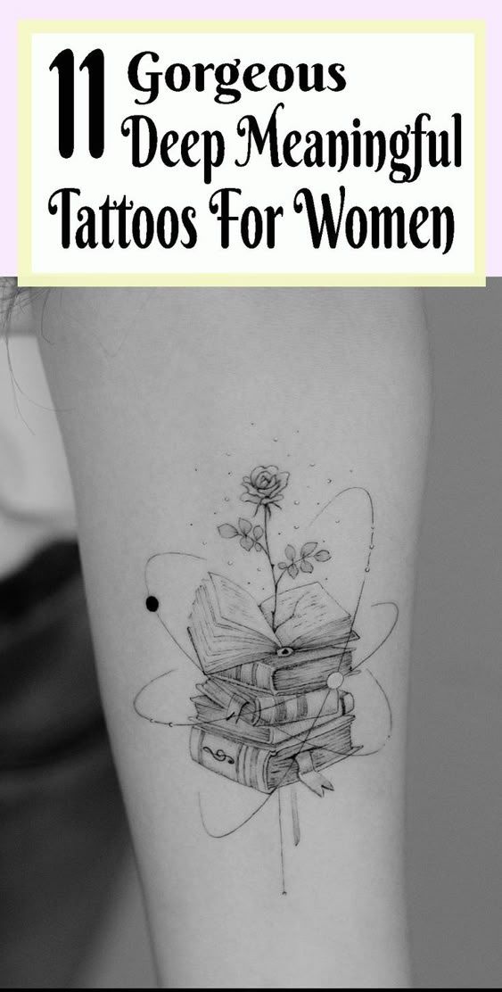 a woman's thigh with the words gorgeous deep meaning tattoos for women