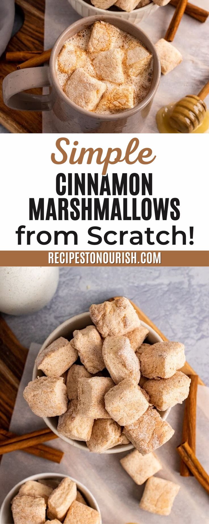 cinnamon marshmallows in small bowls on a table