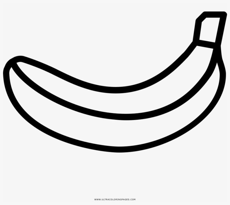 a black and white drawing of a banana