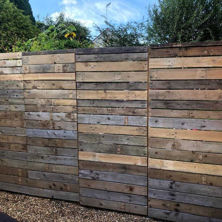 a fence made out of wooden planks