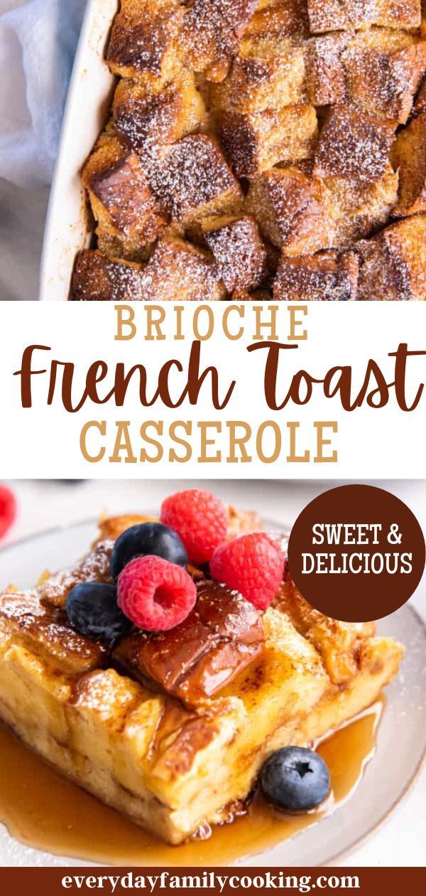 french toast casserole with berries and syrup