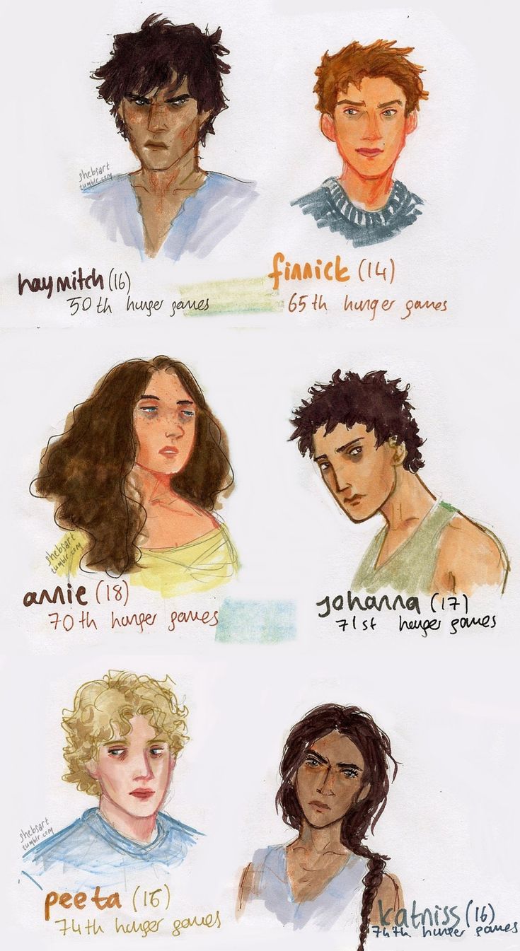 some drawings of people with different hair colors